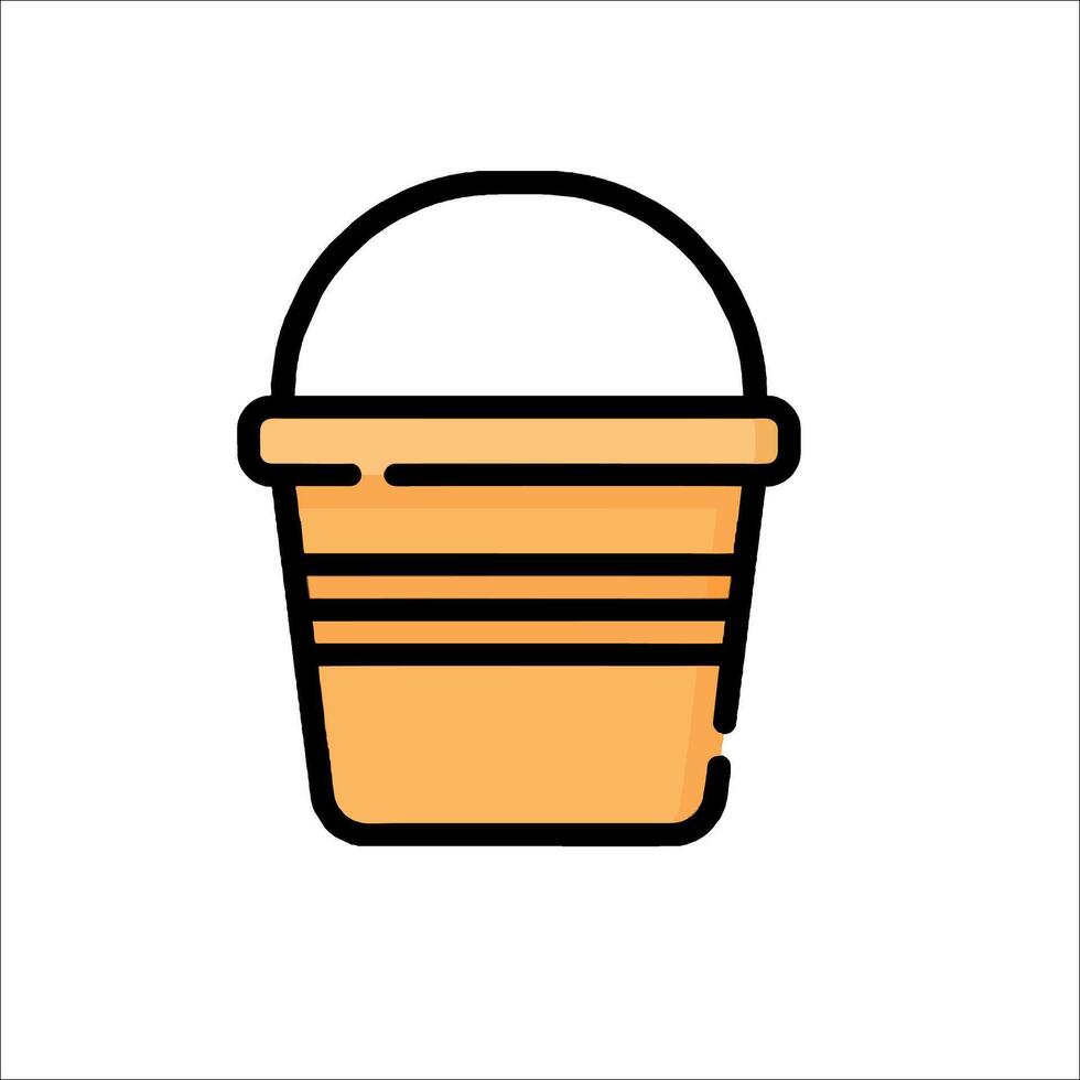 Ice cream bucket icon illustration vector