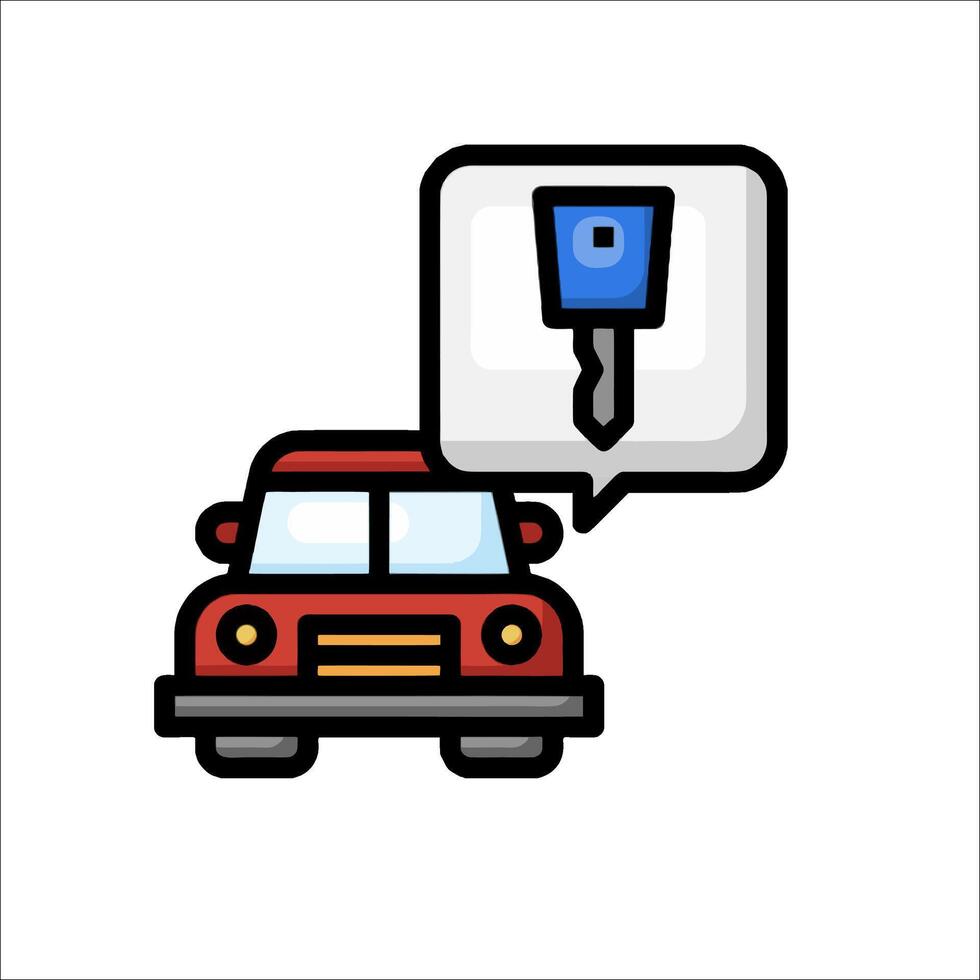 Car key icon vector