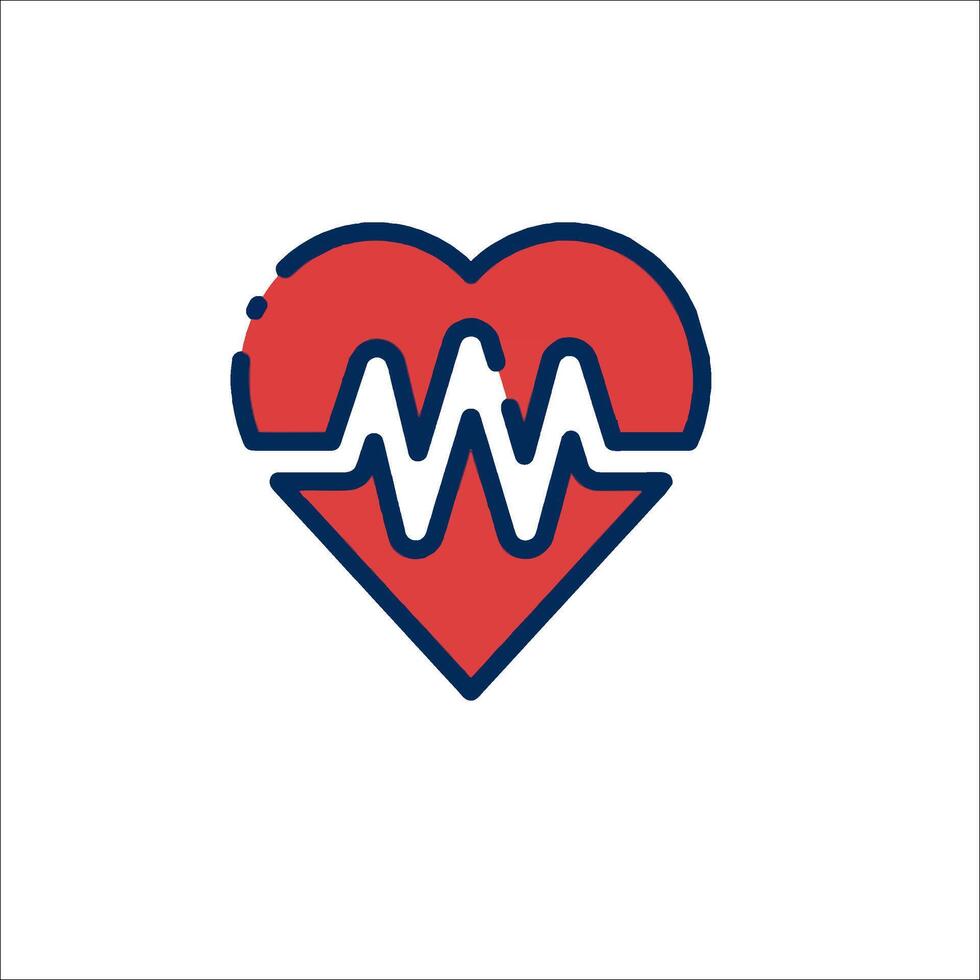 Heartbeat logo design vector