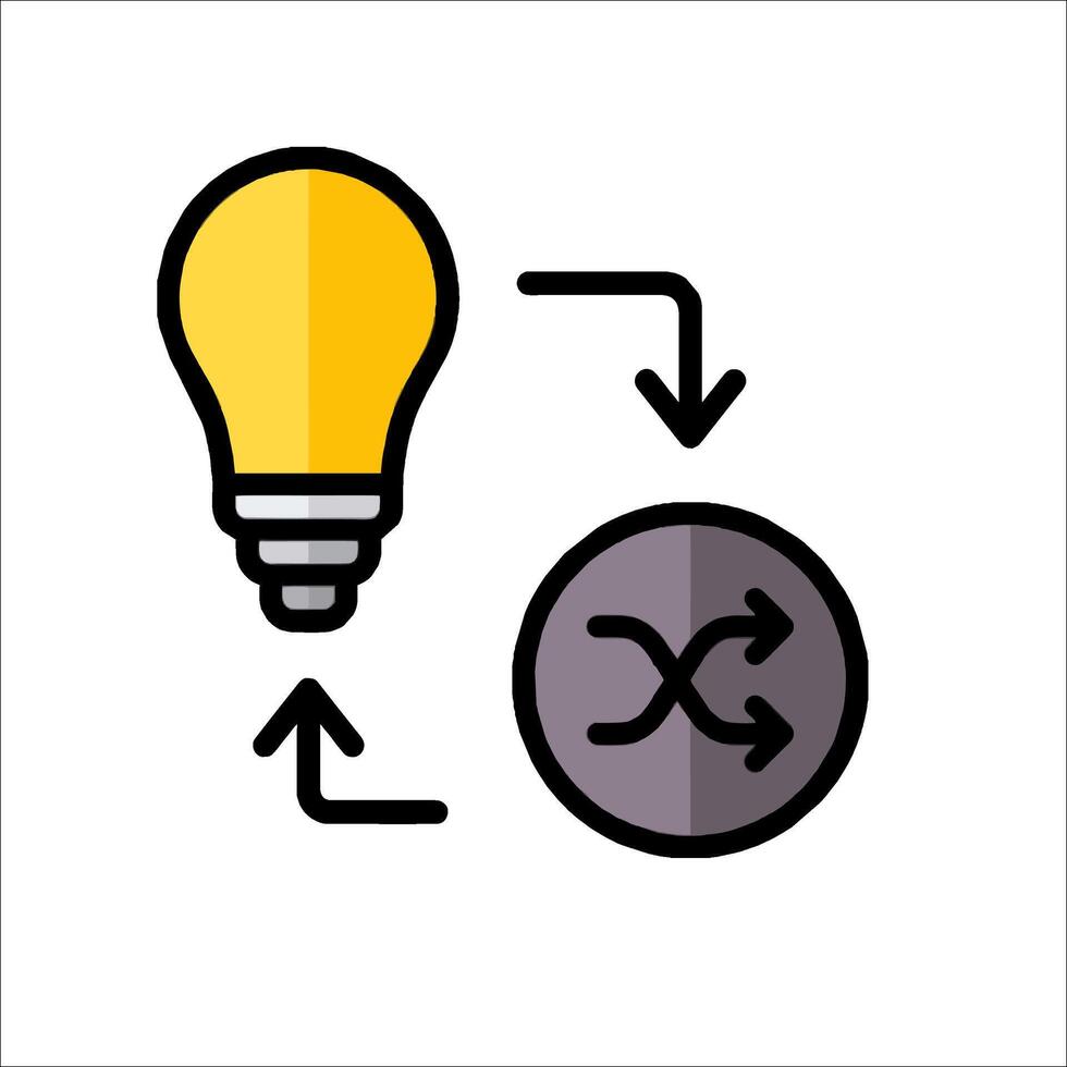 An icon of a light bulb and a coin vector