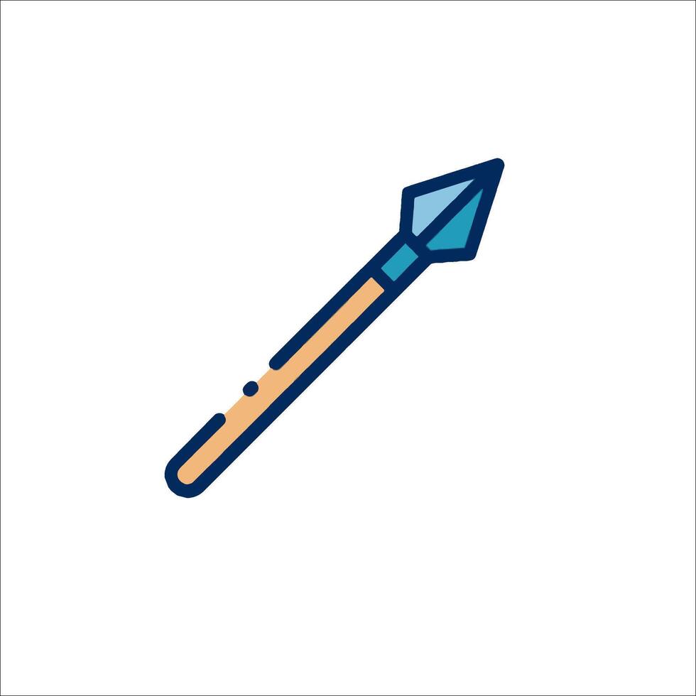 A blue and white arrow icon on a white background vector