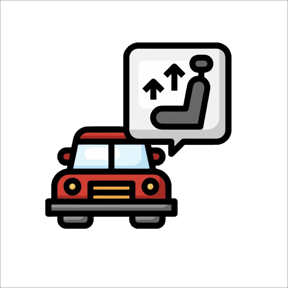 Car seat icon illustration vector