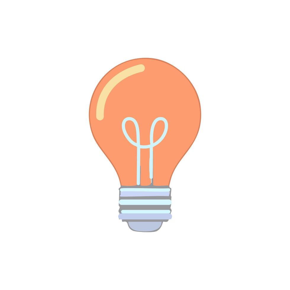 Light bulb icon in flat style isolated on white background illustration. vector