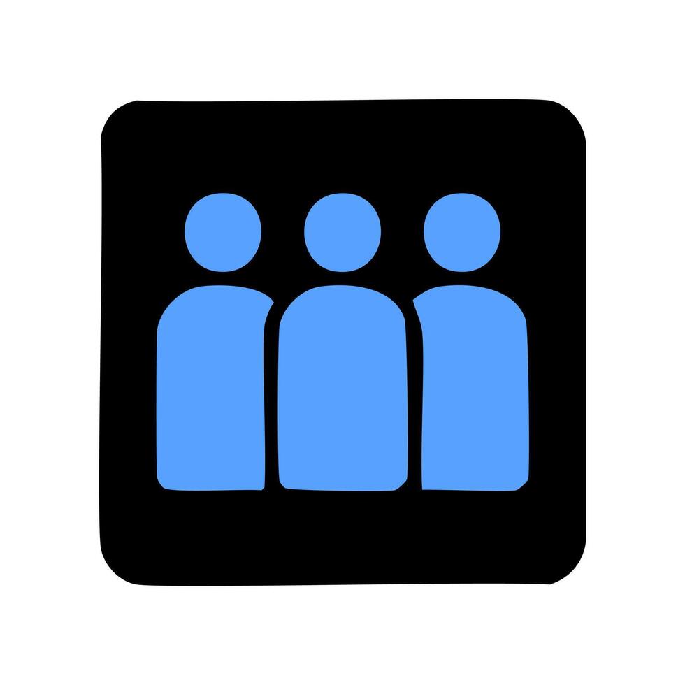 Group of people icon. Teamwork illustration. Flat design. vector