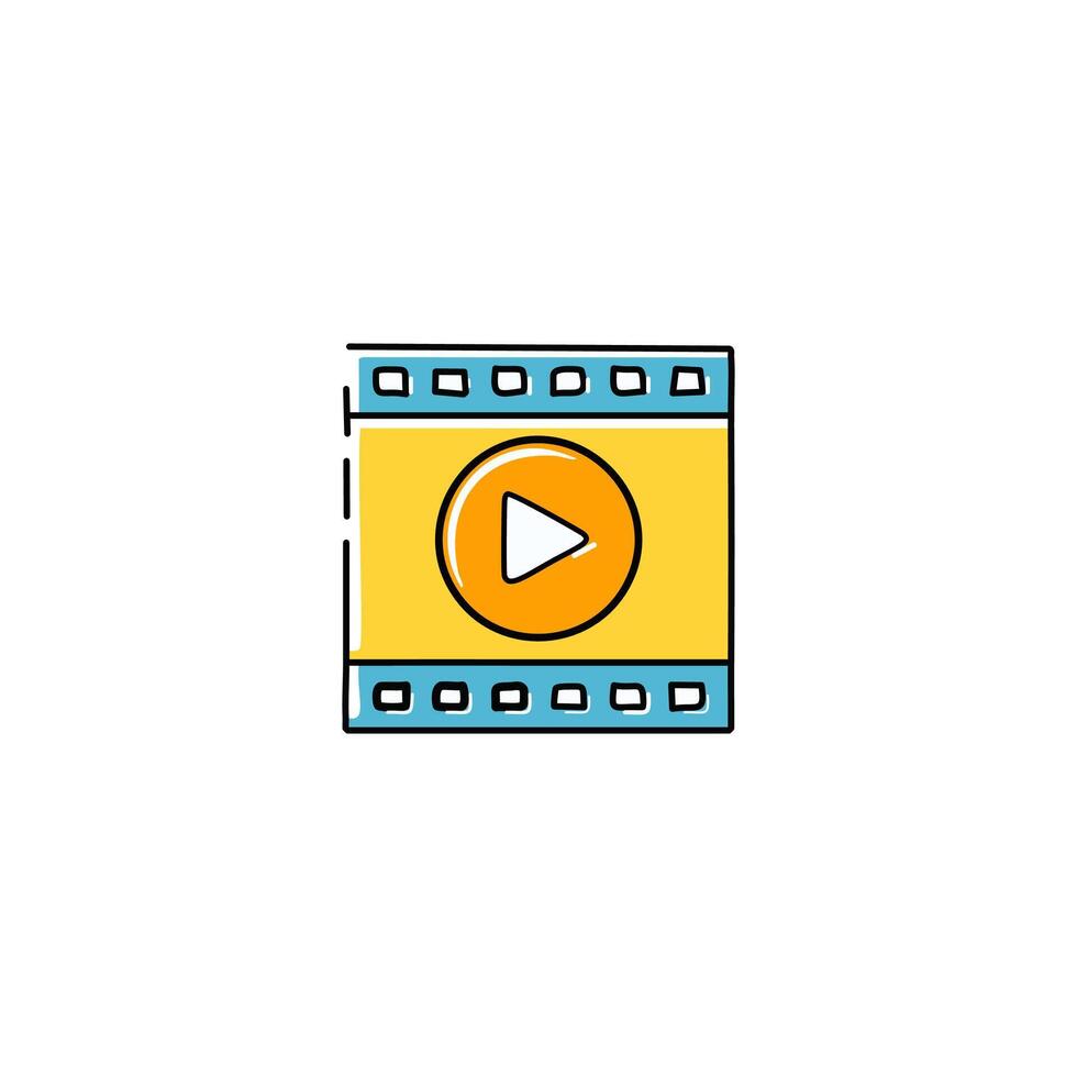 Element of player icon color illustration. vector