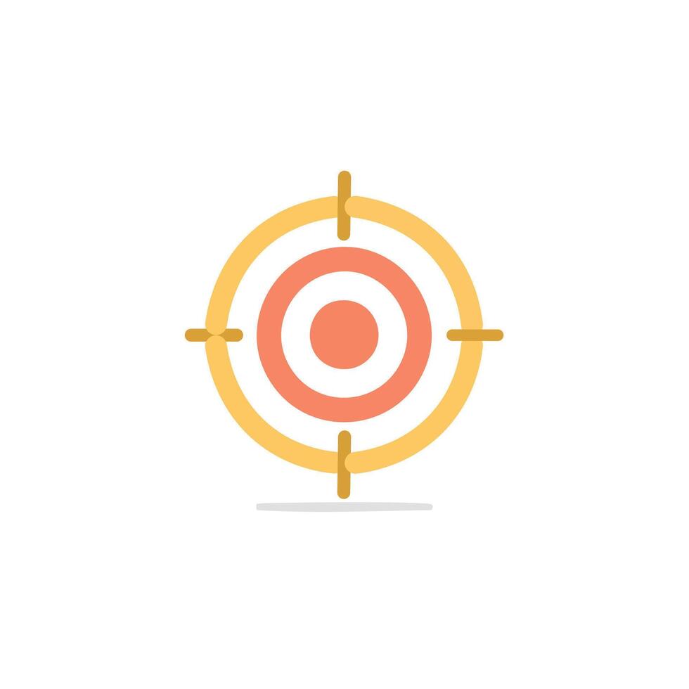 Target icon. Aim flat symbol illustration. vector