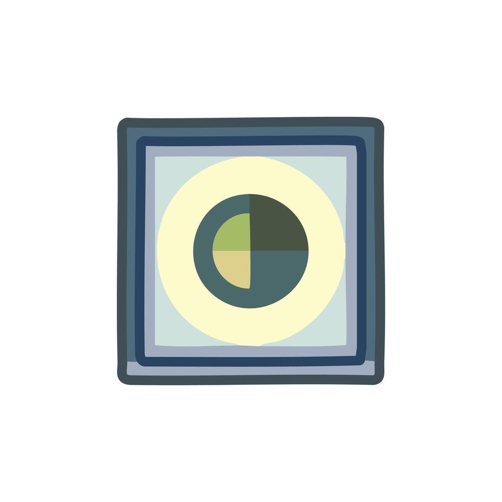 Dvd player icon in flat color style. player technology entertainment vector