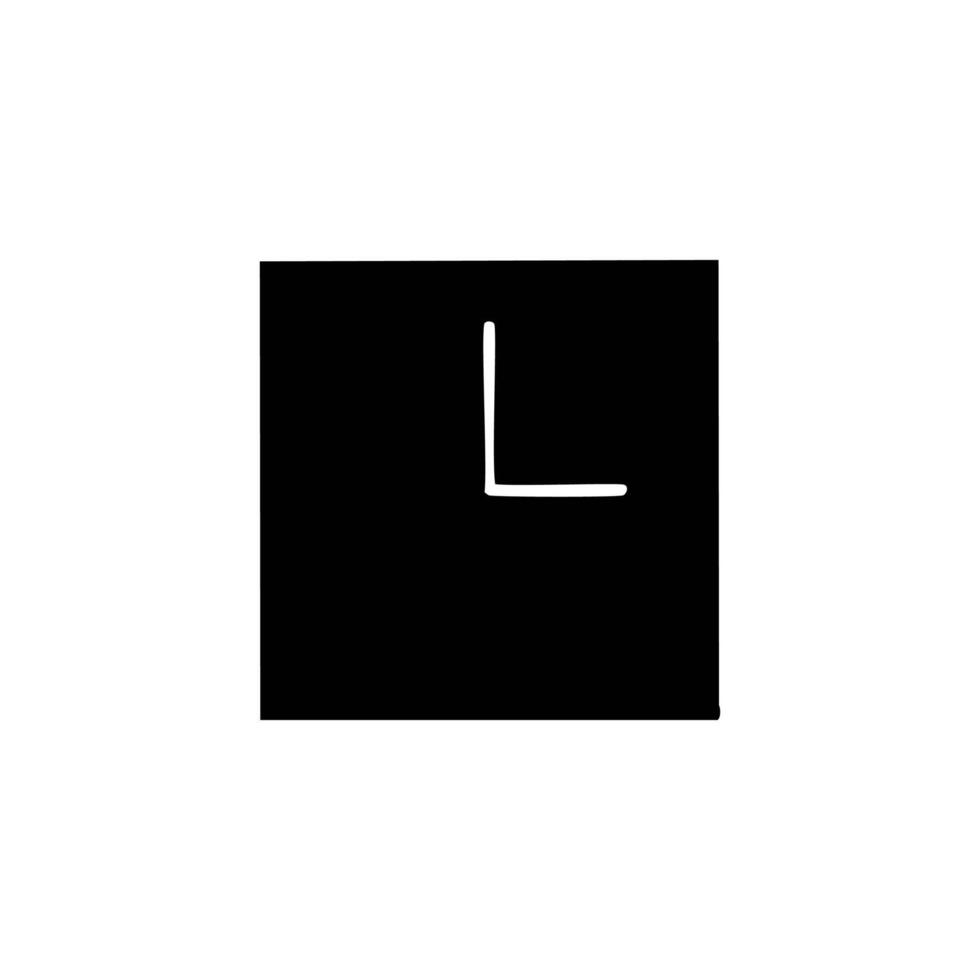 clock icon . Black watch symbol on white background. vector