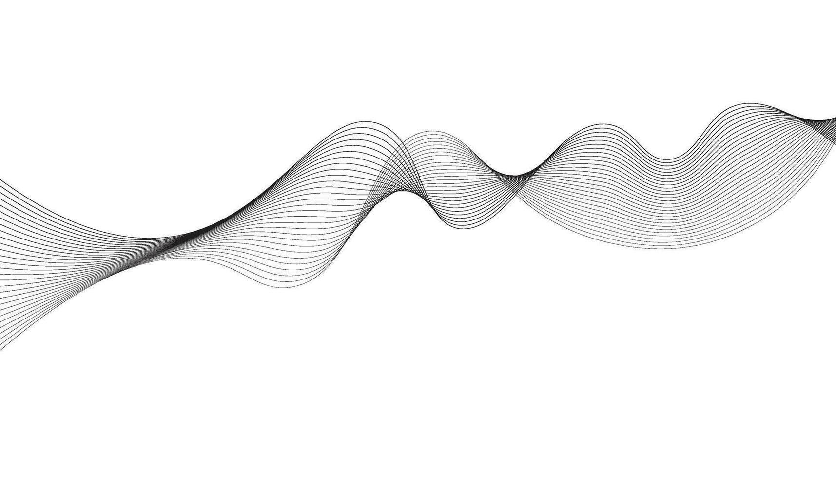 abstract wavy line background. Curve wave seamless pattern. Line art striped graphic template. vector