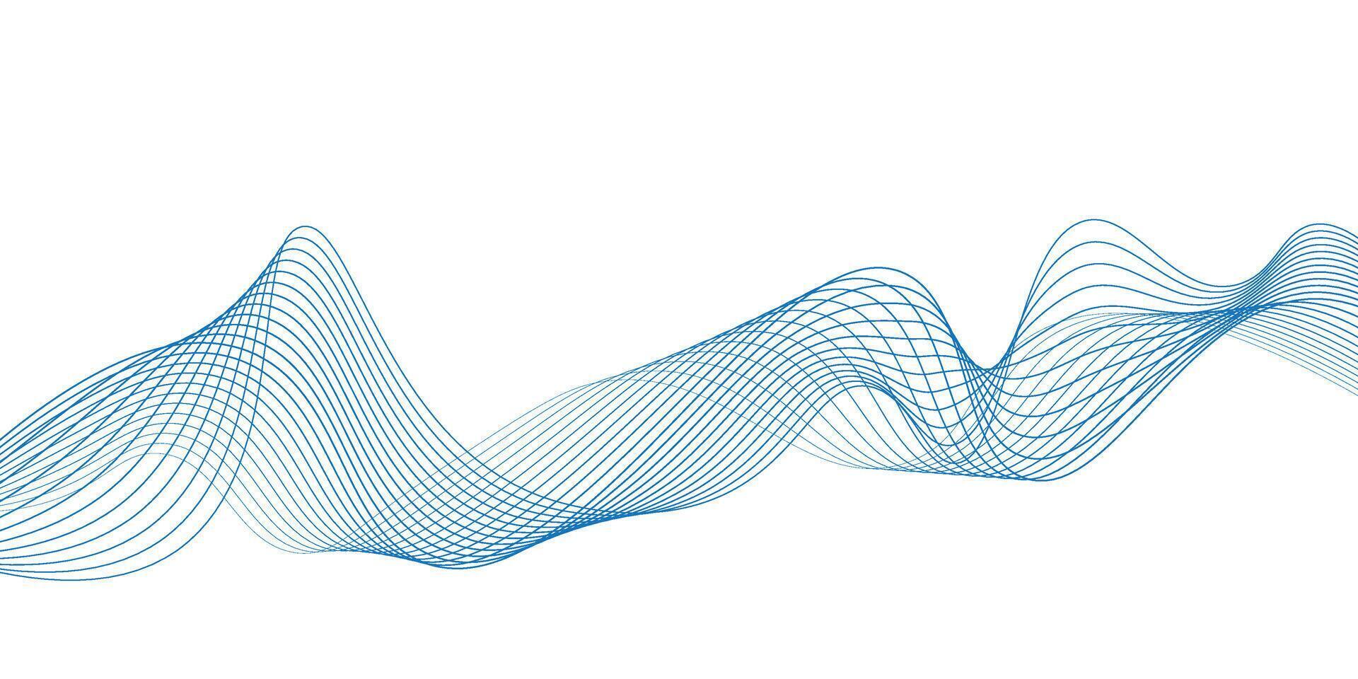 Abstract blue wave background. Colorful wave lines. Blending line background. Curve flowing background. Modern wavy background. vector