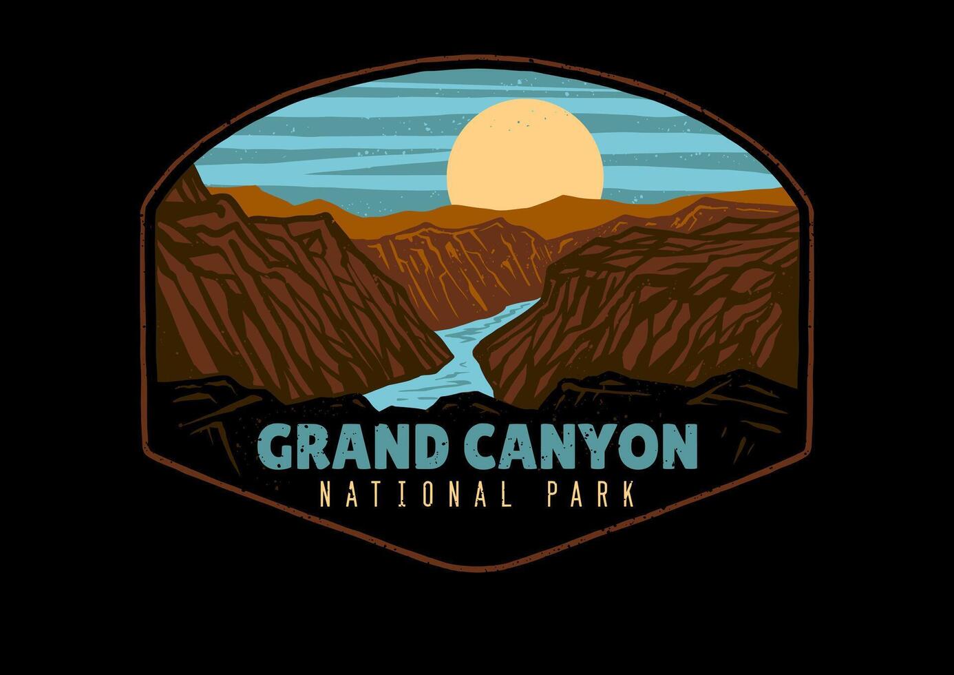Grand canyon national park for apparel design merchandise vector