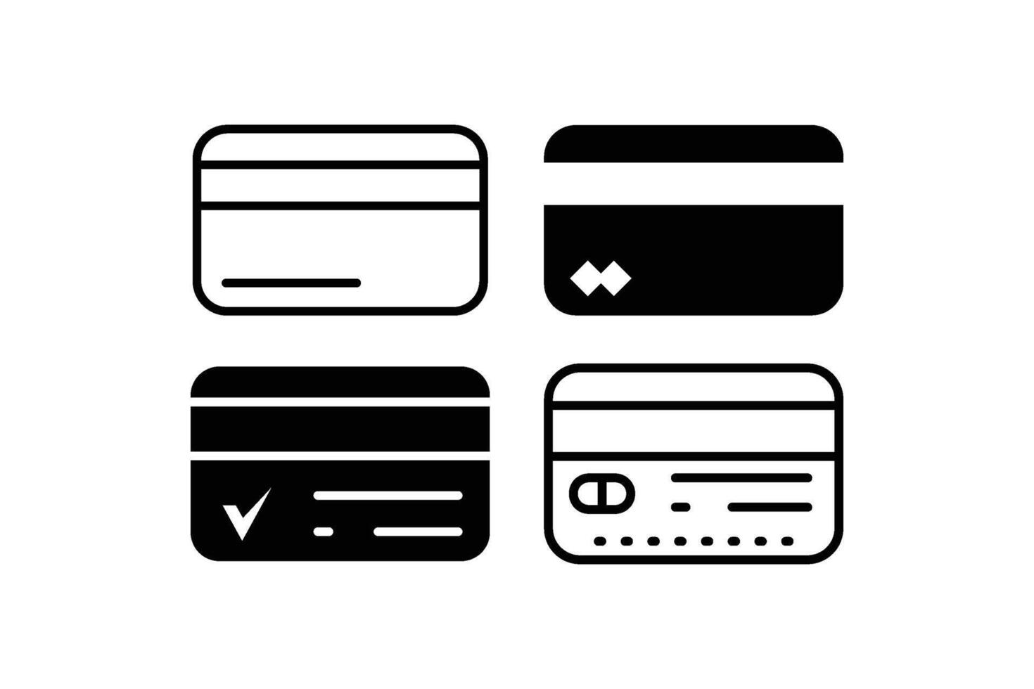 Credit card icon logo design template isolated illustration vector