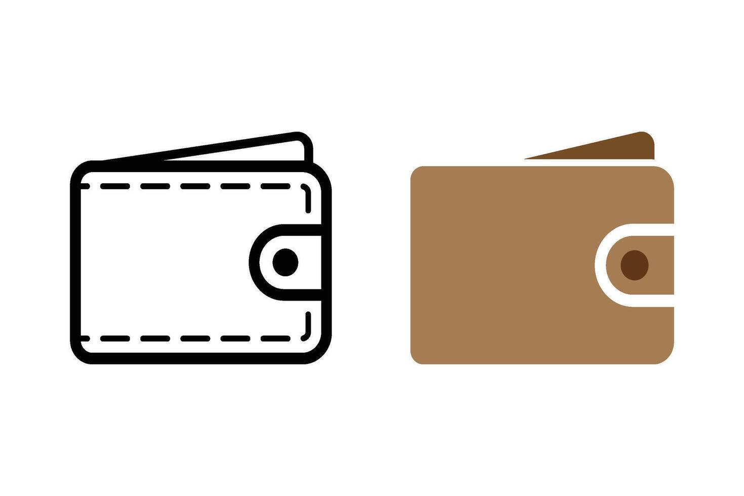 Wallet icon logo design template isolated illustration vector