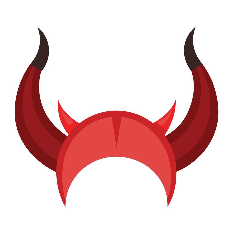 Devil horns icon in flat style illustration vector
