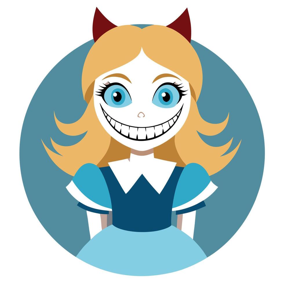 Alice in wonderland illustration vector