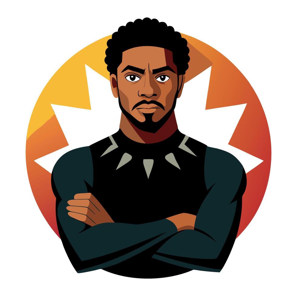 Black panther avatar illustration vector