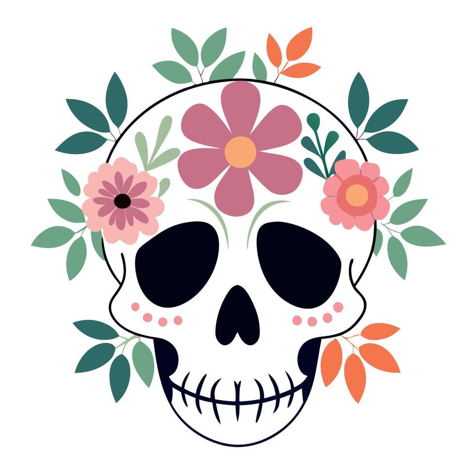 Day of the dead skull vector