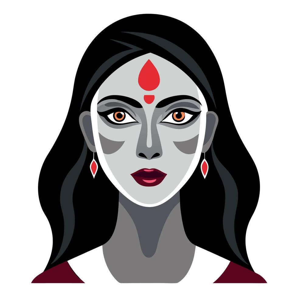 Indian woman avatar illustration vector