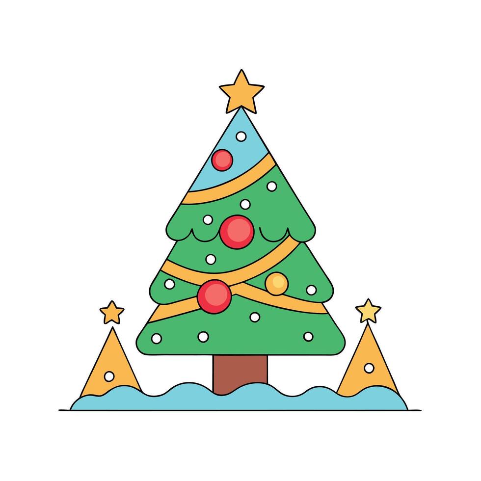 Abstract fantasy festive christmas tree background header wallpaper background. vector