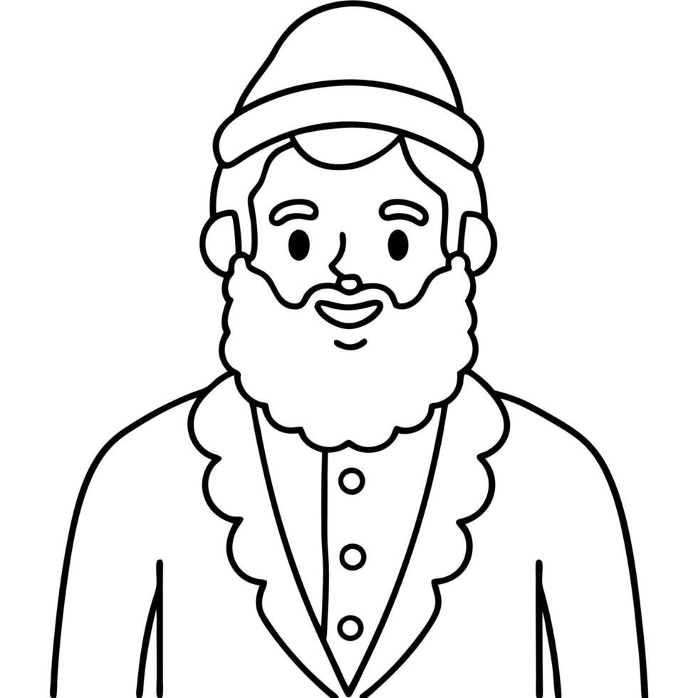 An office worker in a Santa Claus costume. Christmas. vector