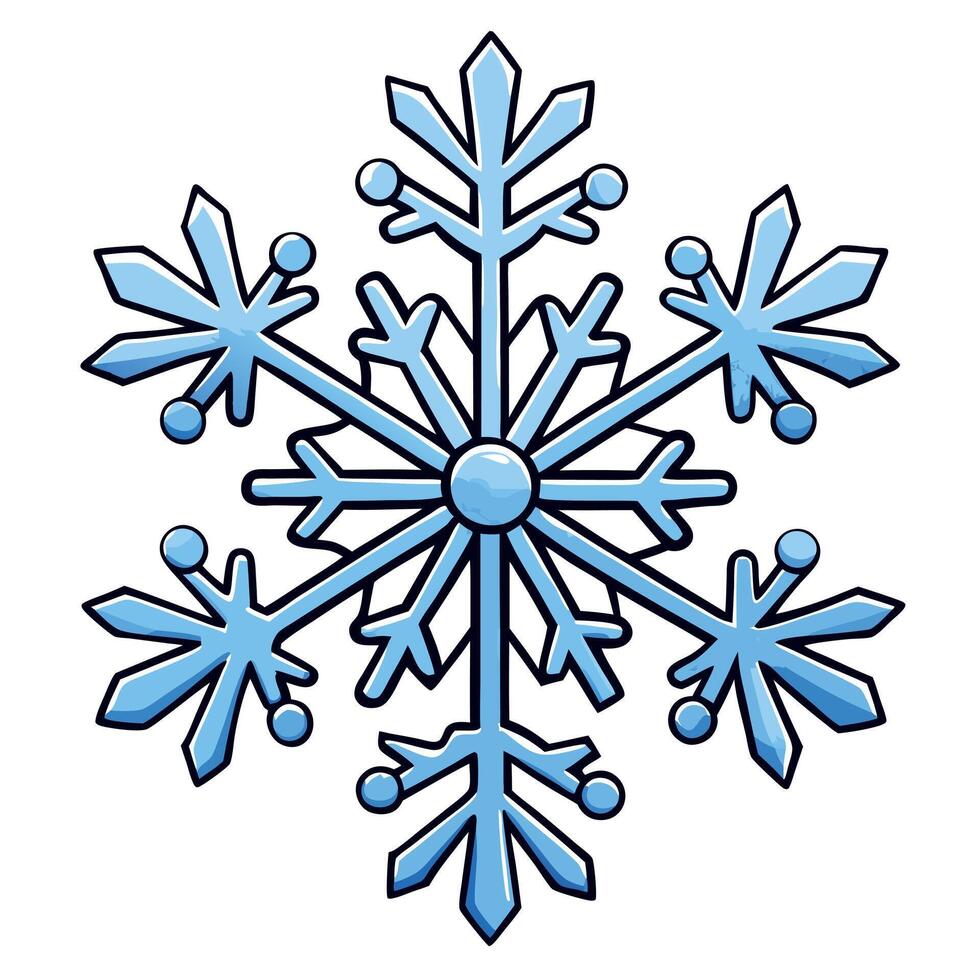 Beautiful watercolor snowflakes on a white background. vector
