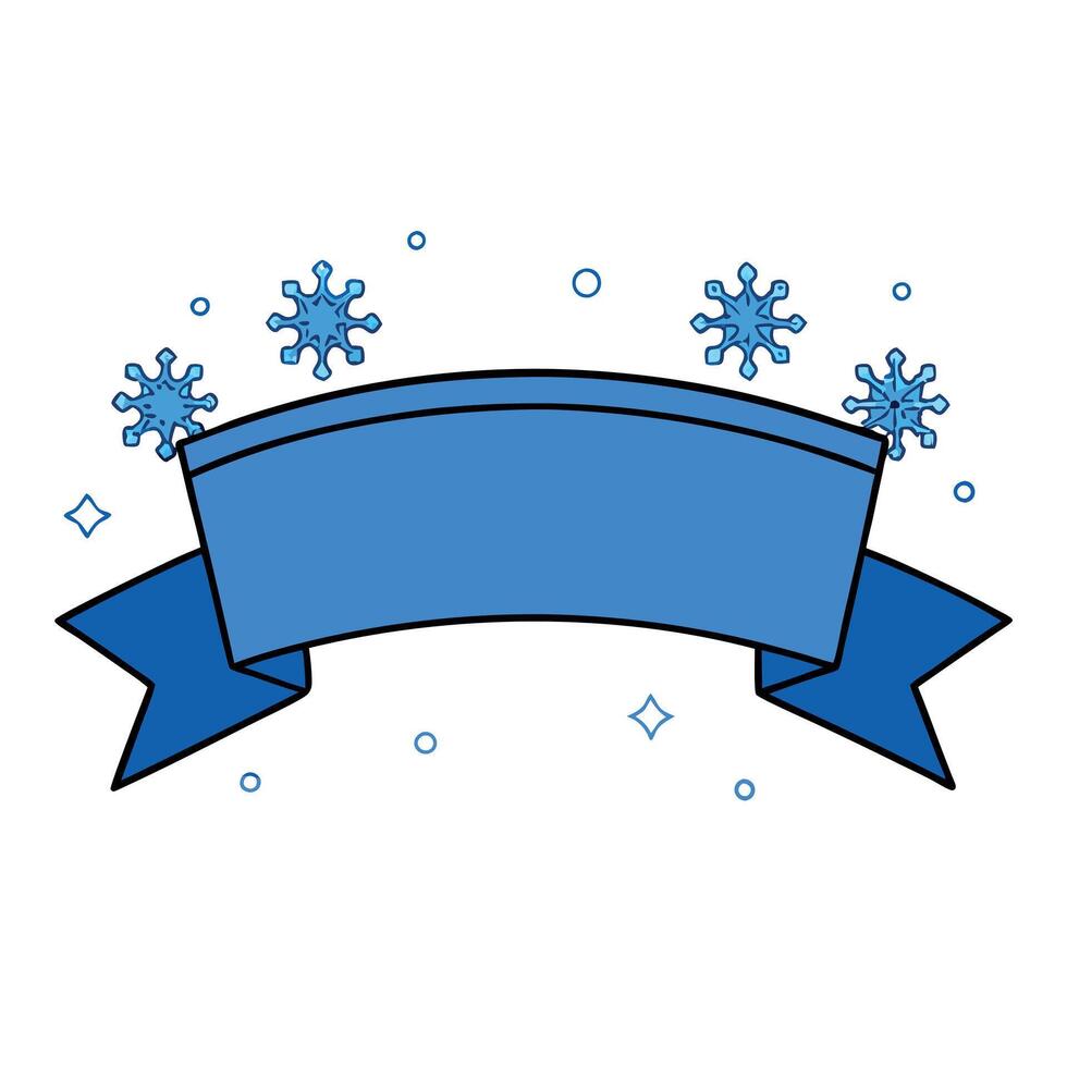 Blue christmas banner. winter background with snowflakes. vector