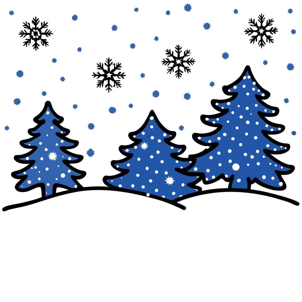 Blurred blue snow scene. blue glitter texture christmas with light snow background vector