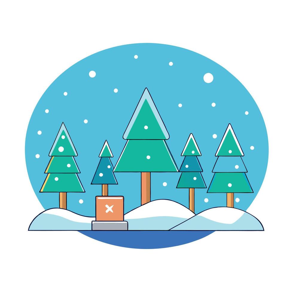 Bokeh winter forest background. Christmas and new year event concept. technology. vector
