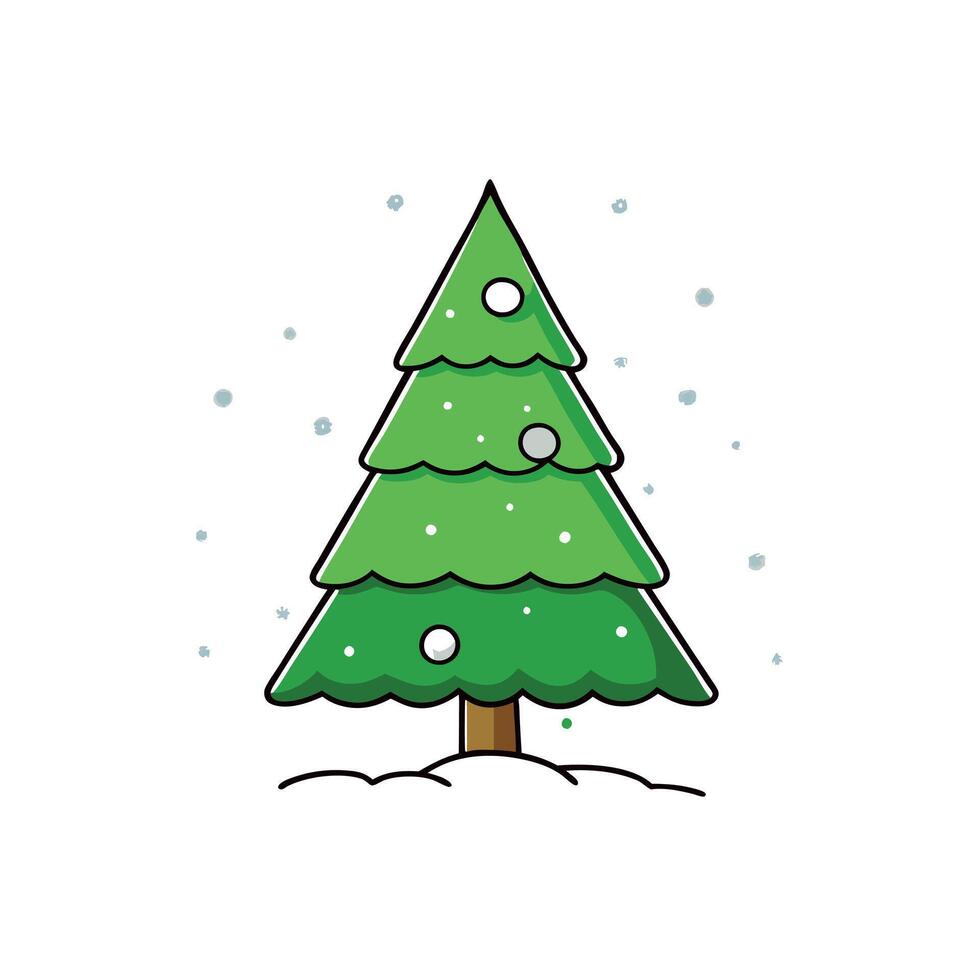 Blurred christmas tree. snow. christmas. background. Made with vector