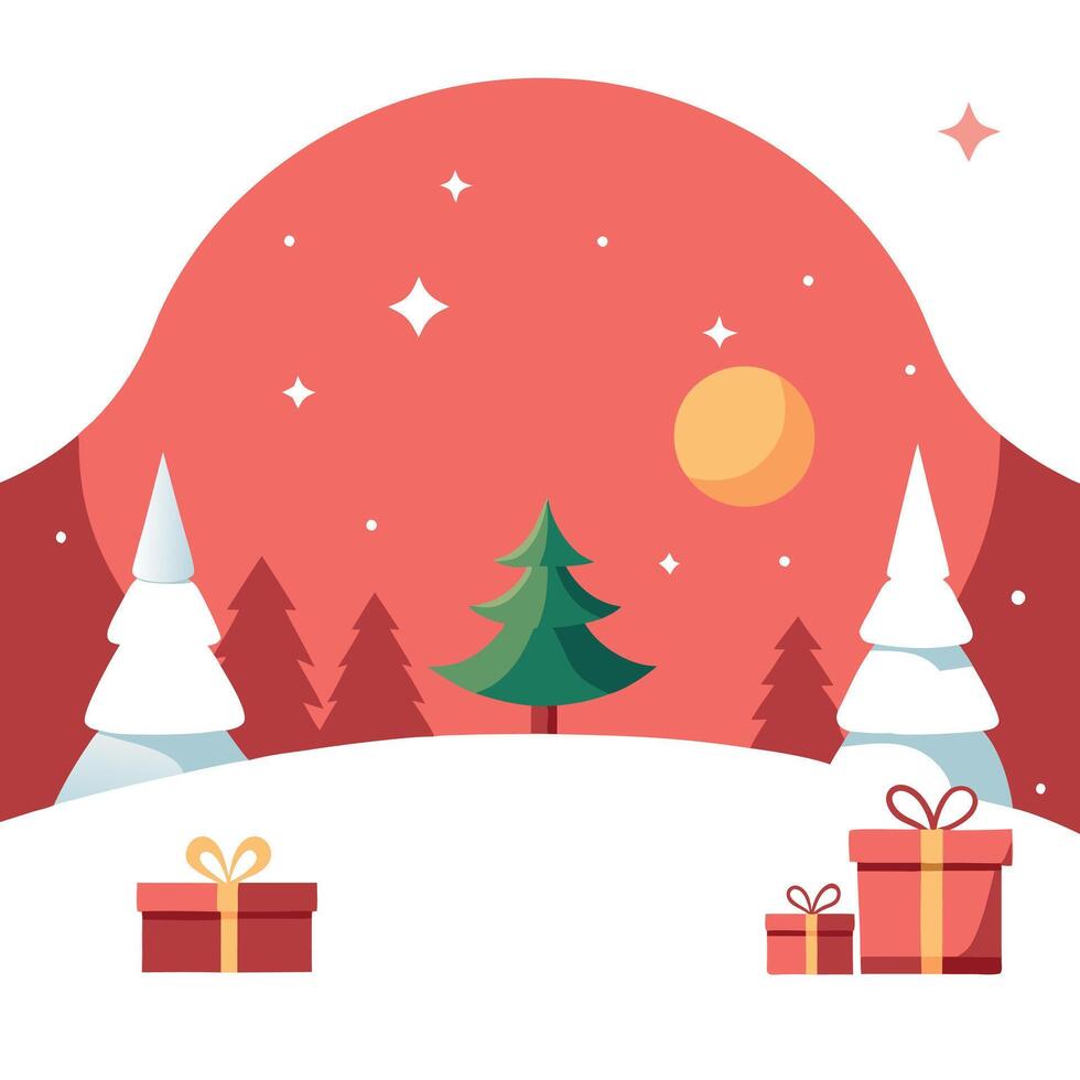Christmas background minimal style for product branding. Mock up scene and empty space. vector