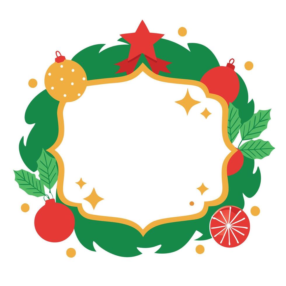 Christmas Border and placeholder with white background. vector