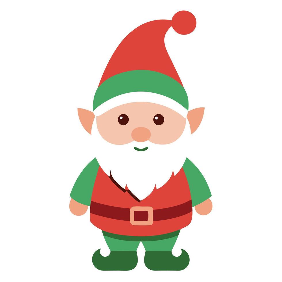 Christmas gnome or christmas elf. little santa claus 14 vector