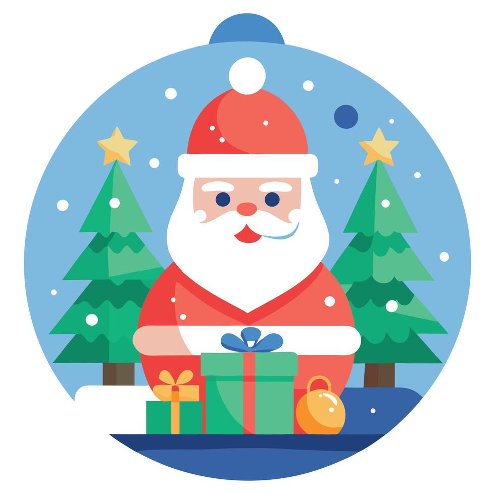 Christmas illustration for a postcard. New Year illustration. Christmas design. vector