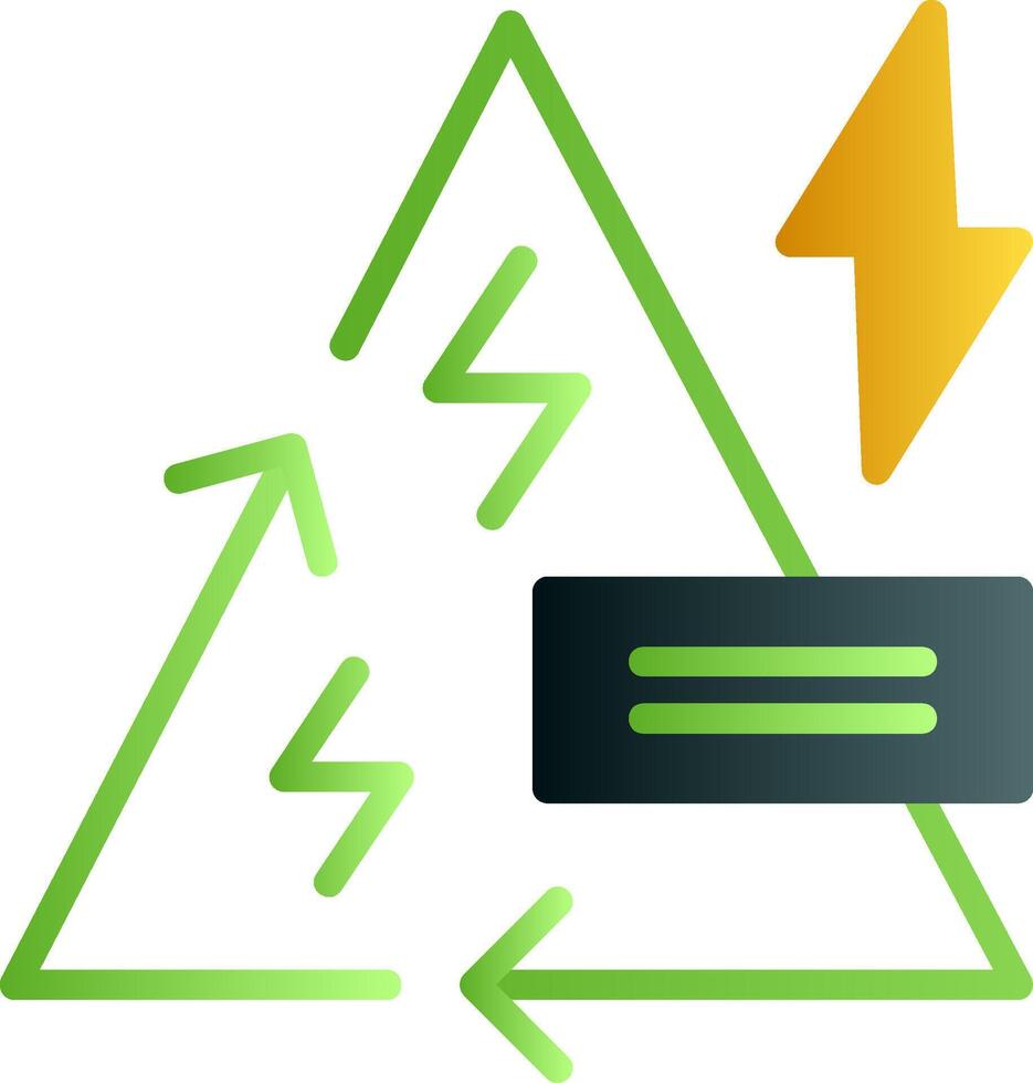 Recycle Energy Flat Gradient Icon vector
