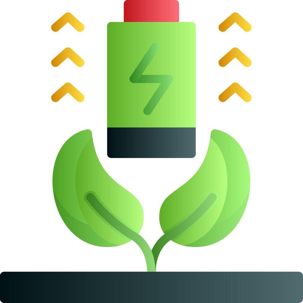 Green City Flat Gradient Icon vector