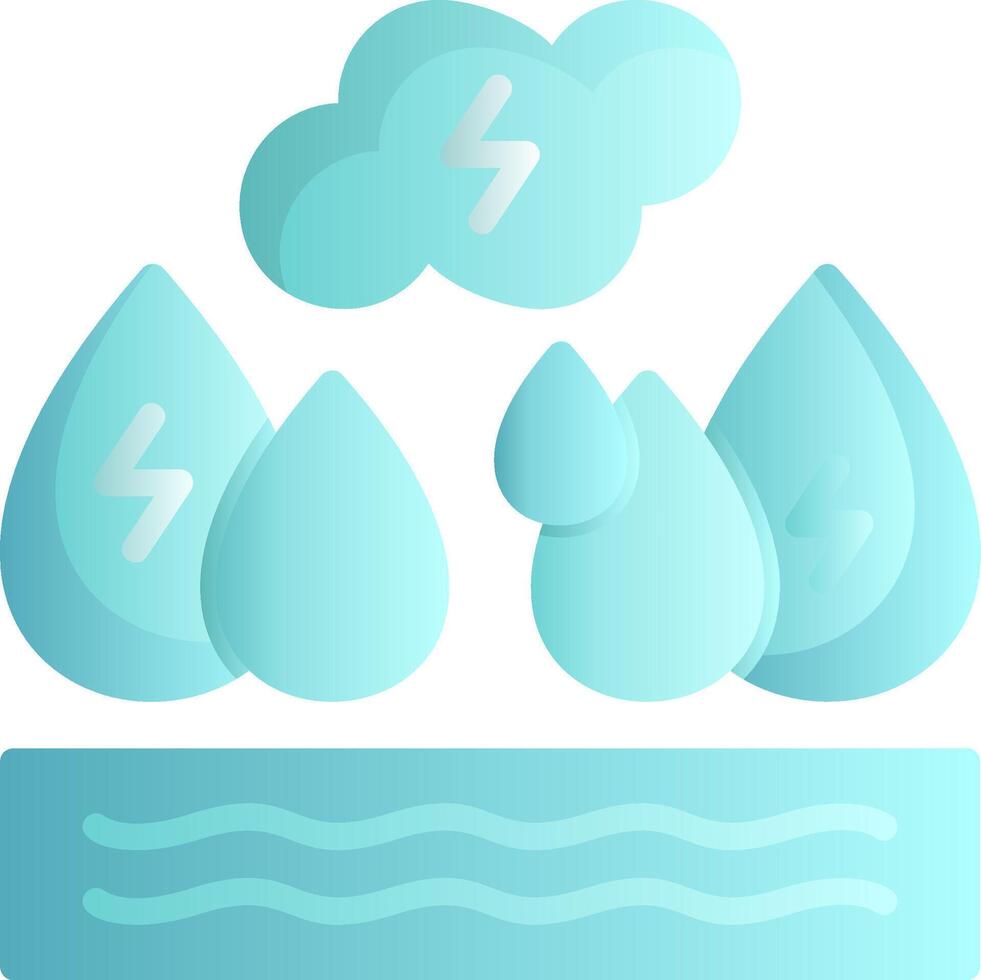 Ocean Energy Flat Gradient Icon vector