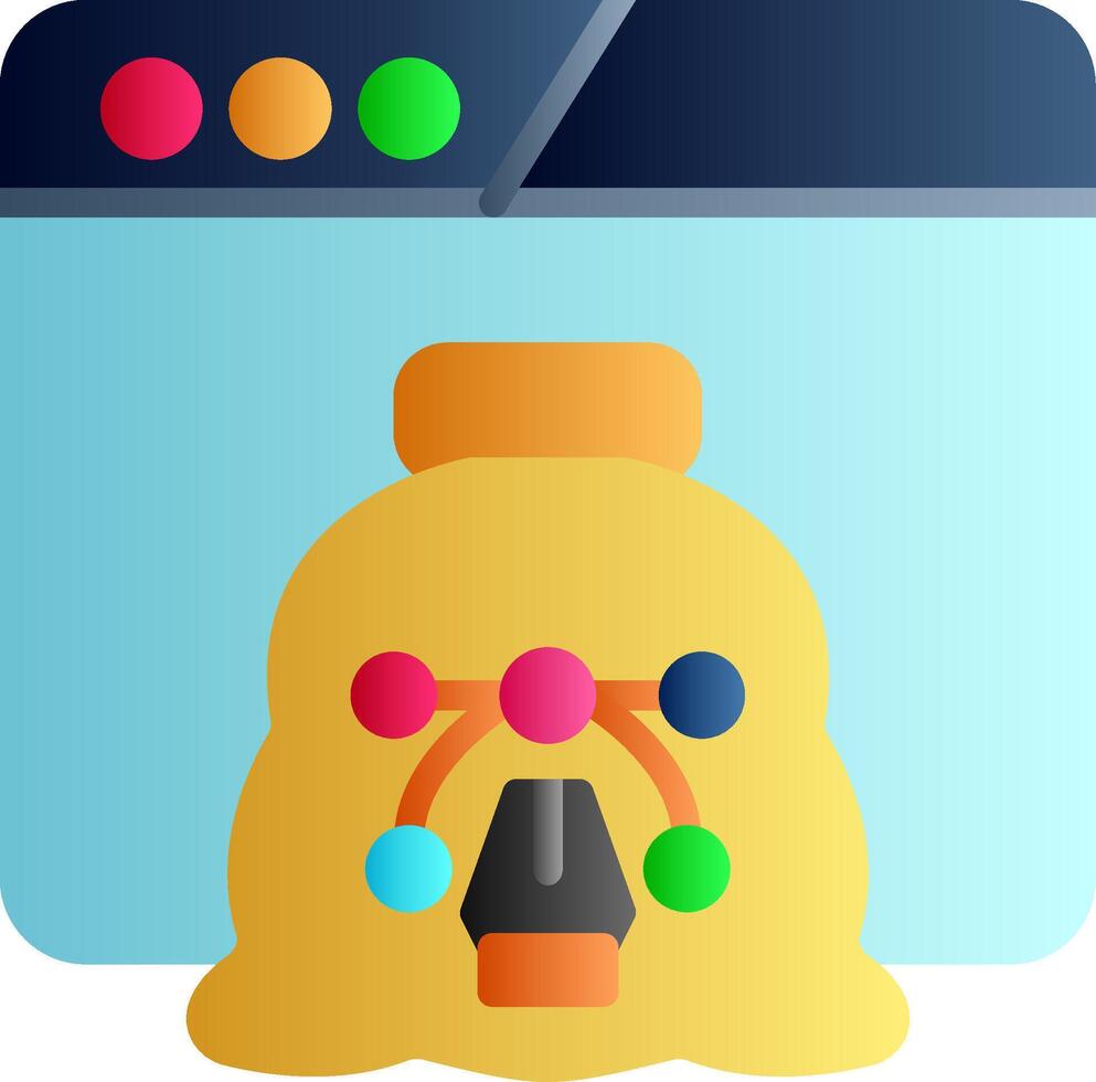 Design Debt Flat Gradient Icon vector