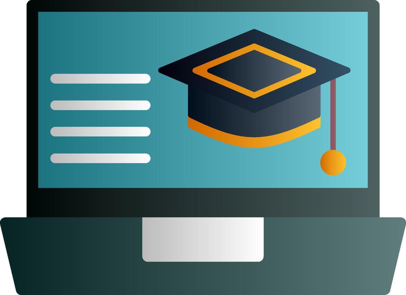 Laptop Flat Gradient Icon vector