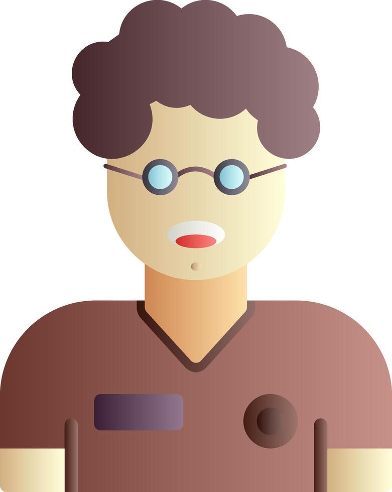Student Flat Gradient Icon vector