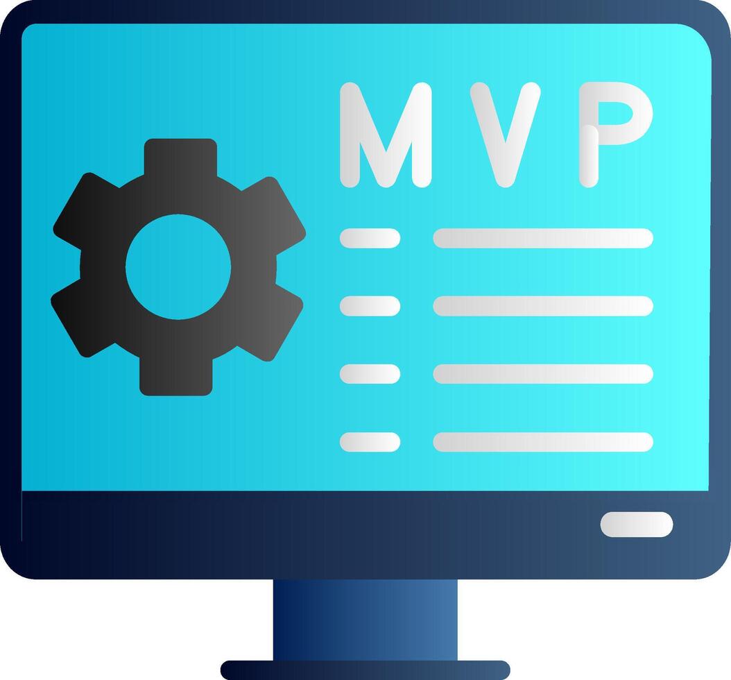 Minimum Viable Product Flat Gradient Icon vector