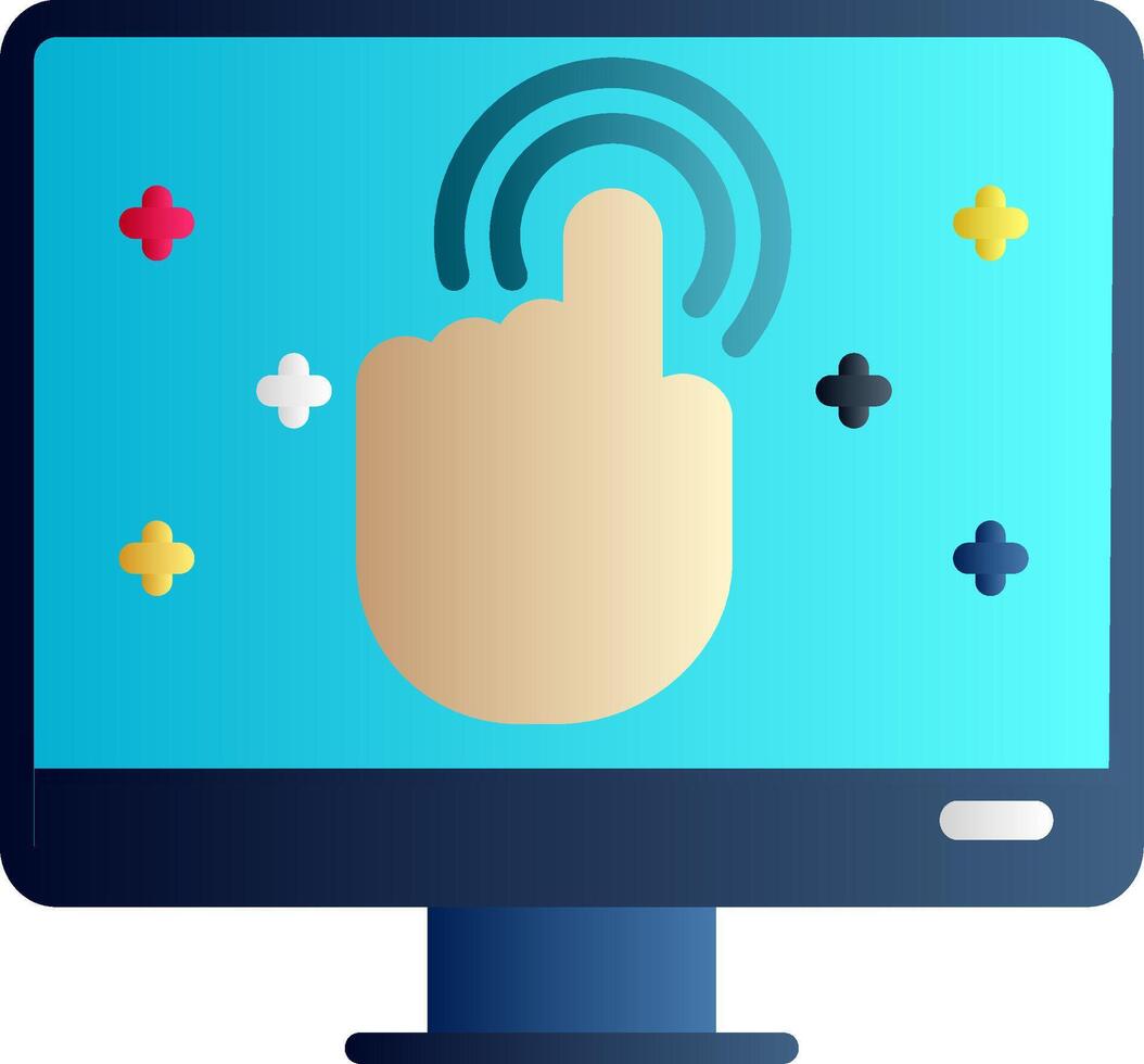 Call To Action Flat Gradient Icon vector