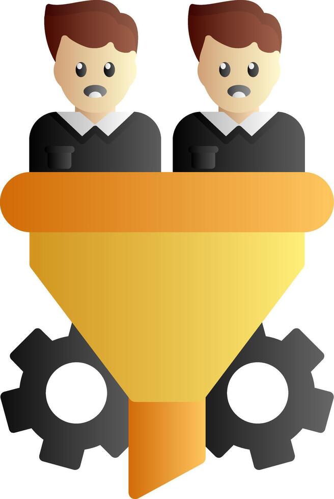 Conversion Rate Flat Gradient Icon vector