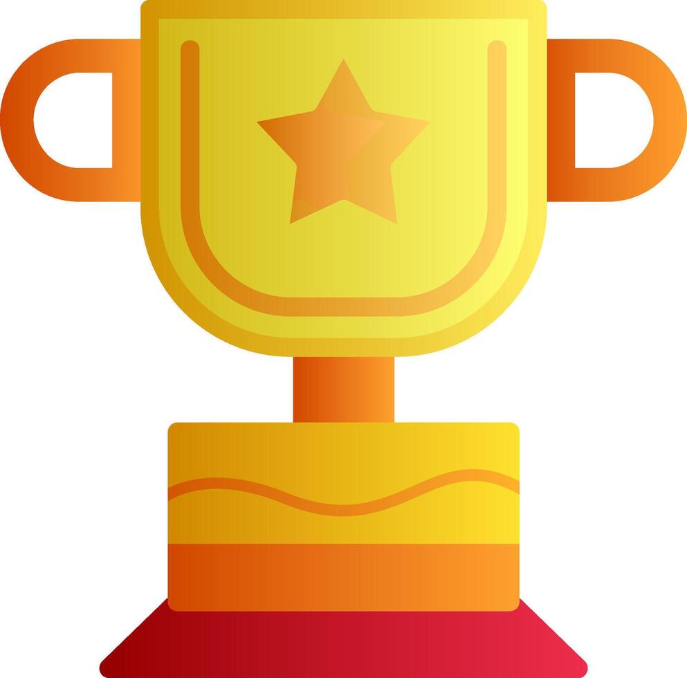 Trophy Flat Gradient Icon vector