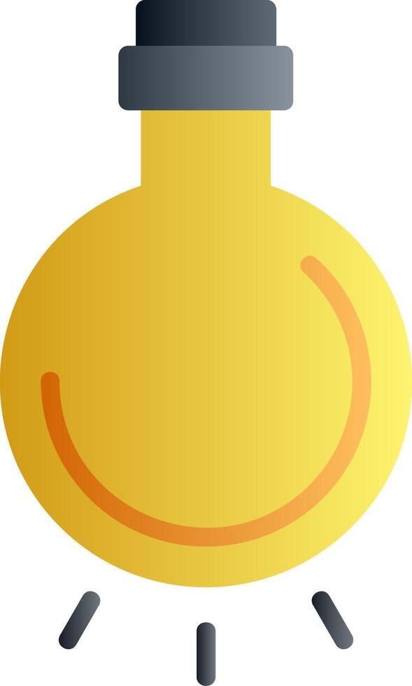 Light Bulb Flat Gradient Icon vector