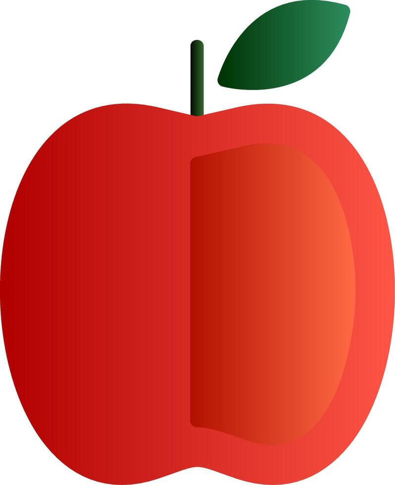 Apple Flat Gradient Icon vector