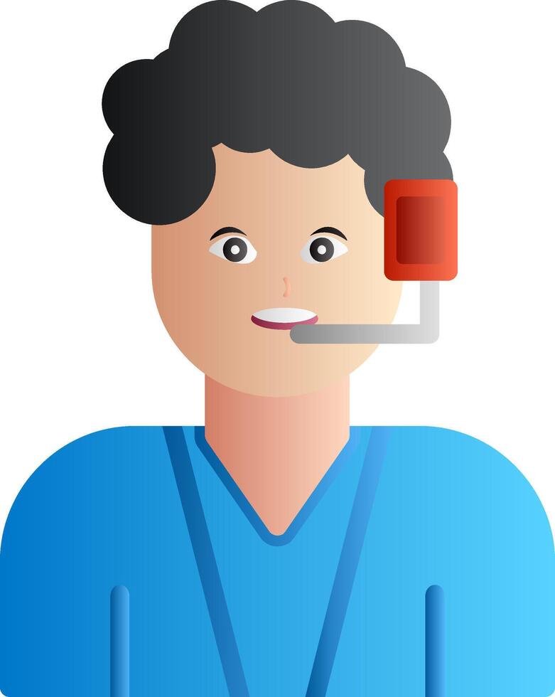 Customer Service Flat Gradient Icon vector