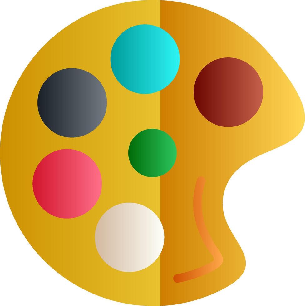 Paint Palette Flat Gradient Icon vector
