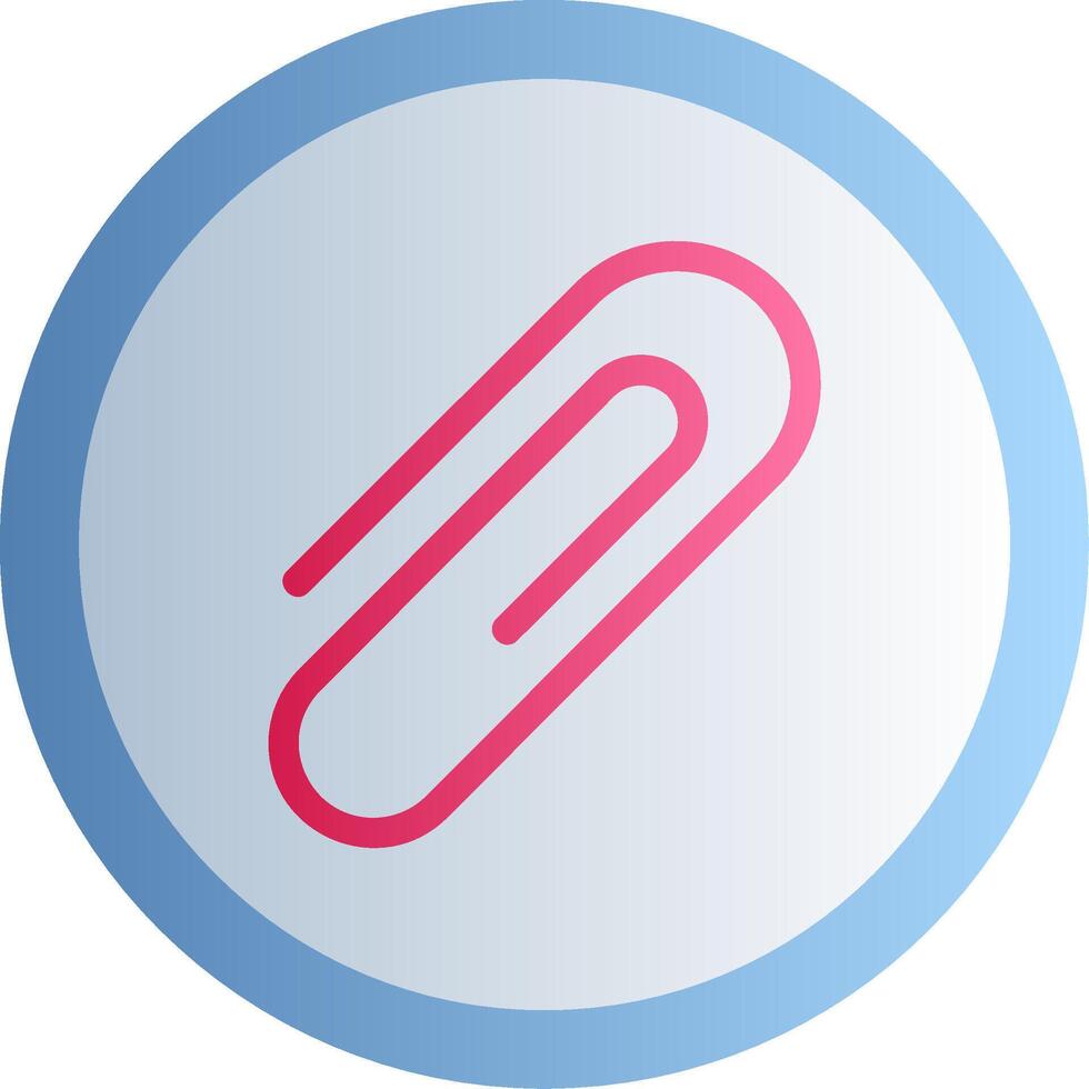 Paper Clip Flat Gradient Icon vector