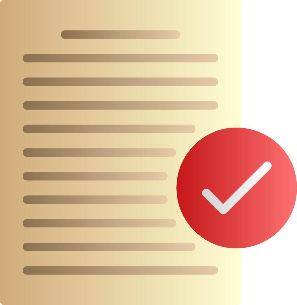 Agree Flat Gradient Icon vector