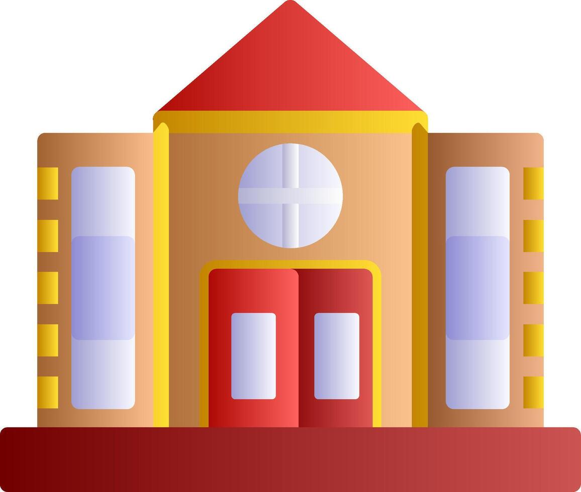 School Flat Gradient Icon vector